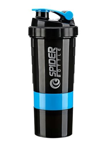 Triple Layer Gym Shaker Bottle
