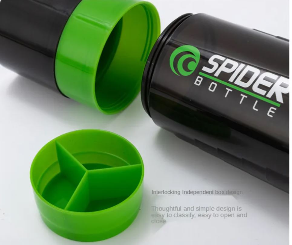 Triple Layer Gym Shaker Bottle
