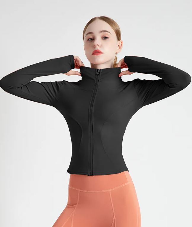 Women's Long Sleeve Gym Zip Jacket