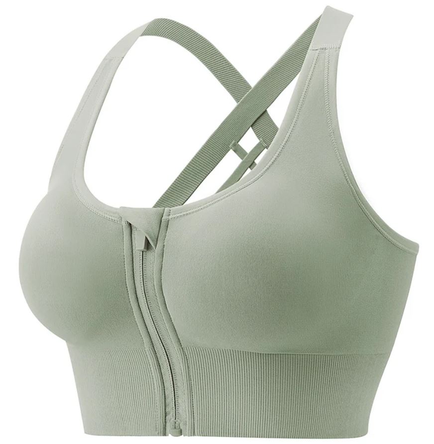 Women's Gym Sports Bra With Zip