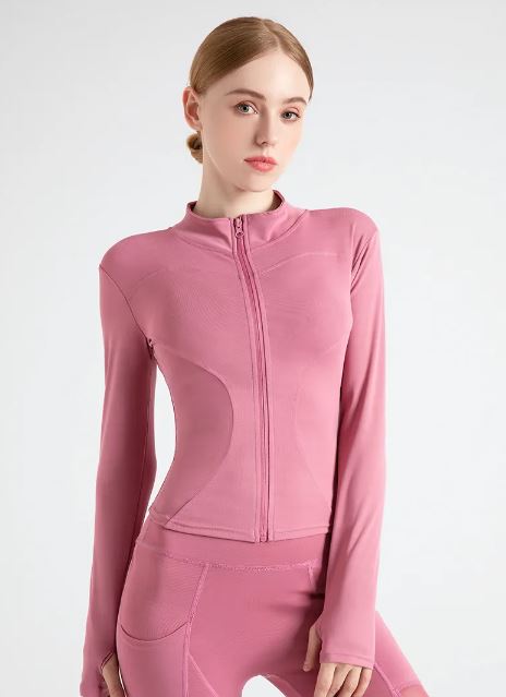 Women's Long Sleeve Gym Zip Jacket