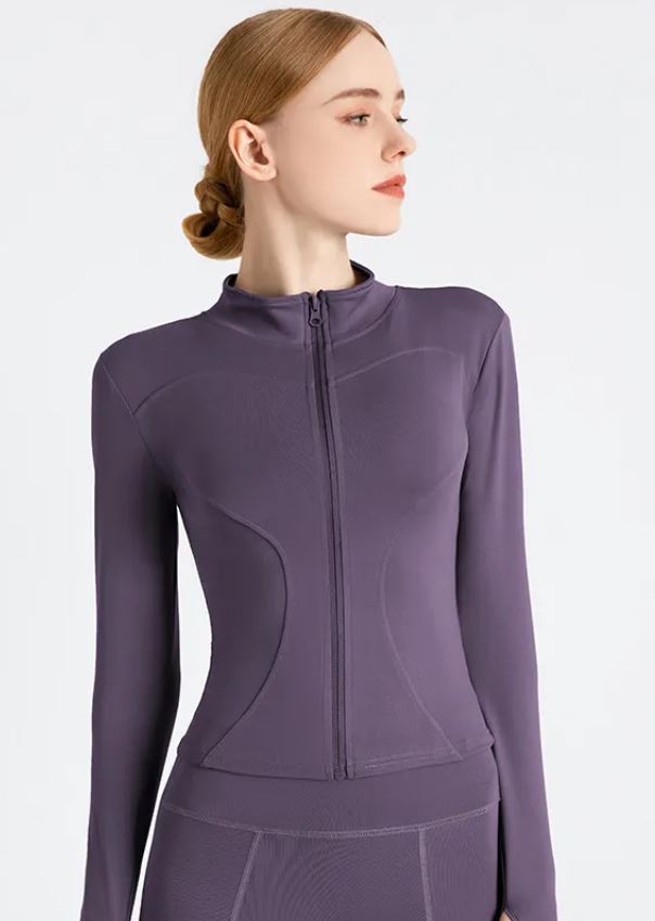Women's Long Sleeve Gym Zip Jacket