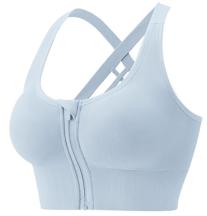 Women's Gym Sports Bra With Zip